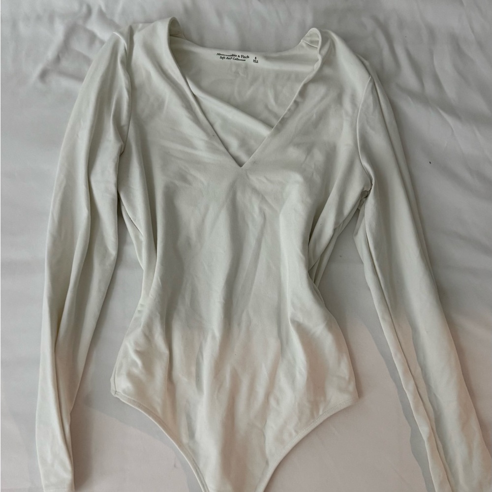 Abercrombie & Fitch Cream V-Neck Top